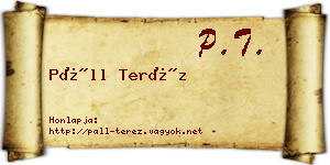 Páll Teréz névjegykártya